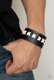 Metro Mustang - Black Bracelet - Paparazzi Accessories Bracelet Bedazzle Me Pretty Mobile Fashion Boutique