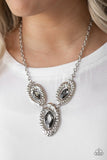 Metro Mystique - Silver Necklace - Paparazzi Accessories Necklace Bedazzle Me Pretty Mobile Fashion Boutique