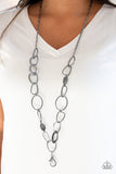 Metro Nouveau - Black Lanyard - Paparazzi Accessories Lanyard Bedazzle Me Pretty Mobile Fashion Boutique