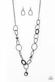 Metro Nouveau - Black Lanyard - Paparazzi Accessories Lanyard Bedazzle Me Pretty Mobile Fashion Boutique