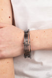 Metro Satellite - Black Bracelet - Paparazzi Accessories Bracelet Bedazzle Me Pretty Mobile Fashion Boutique