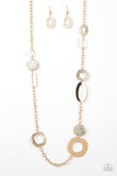Metro Scene - Gold Necklace - Paparazzi Accessories Necklace Bedazzle Me Pretty Mobile Fashion Boutique