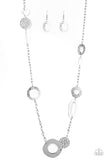 Metro Scene - Silver Necklace - Paparazzi Accessories Necklace Bedazzle Me Pretty Mobile Fashion Boutique