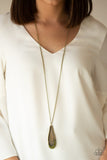 Metro Storm - Green Necklace - Paparazzi Accessories Necklace Bedazzle Me Pretty Mobile Fashion Boutique