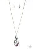 Metro Storm - Purple Necklace - Paparazzi Accessories Necklace Bedazzle Me Pretty Mobile Fashion Boutique