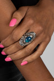 Mexican Magic - Blue Ring - Paparazzi Accessories Ring Bedazzle Me Pretty Mobile Fashion Boutique