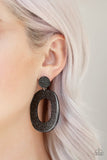 Miami Boulevard - Black Earrings - Paparazzi Accessories Earrings Bedazzle Me Pretty Mobile Fashion Boutique