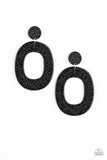 Miami Boulevard - Black Earrings - Paparazzi Accessories Earrings Bedazzle Me Pretty Mobile Fashion Boutique