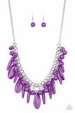 Miami Martinis - Purple Necklace - Paparazzi Accessories Necklace Bedazzle Me Pretty Mobile Fashion Boutique