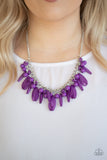 Miami Martinis - Purple Necklace - Paparazzi Accessories Necklace Bedazzle Me Pretty Mobile Fashion Boutique