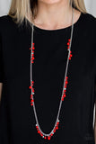 Miami Mojito - Red Necklace - Paparazzi Accessories Necklace Bedazzle Me Pretty Mobile Fashion Boutique