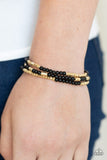 Micro Beading - Black Bracelet - Paparazzi Accessories Bracelet Bedazzle Me Pretty Mobile Fashion Boutique