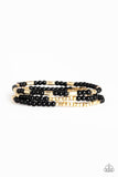 Micro Beading - Black Bracelet - Paparazzi Accessories Bracelet Bedazzle Me Pretty Mobile Fashion Boutique