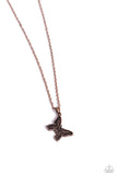 Midair Magic - Copper Necklace - Paparazzi Accessories Necklace Bedazzle Me Pretty Mobile Fashion Boutique