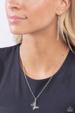 Midair Magic - Silver Necklace - Paparazzi Accessories Necklace Bedazzle Me Pretty Mobile Fashion Boutique