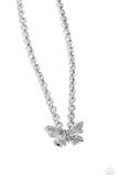 Midair Monochromatic - Silver Necklace - Paparazzi Accessories Necklace Bedazzle Me Pretty Mobile Fashion Boutique