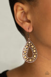 Midnight Magic - Copper Earrings - Paparazzi Accessories Earrings Bedazzle Me Pretty Mobile Fashion Boutique