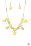 Midsummer Meadow - Yellow Necklace - Paparazzi Accessories Necklace Bedazzle Me Pretty Mobile Fashion Boutique