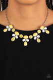 Midsummer Meadow - Yellow Necklace - Paparazzi Accessories Necklace Bedazzle Me Pretty Mobile Fashion Boutique
