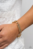 Mighty Matriarch - Gold Bracelet - Paparazzi Accessories Bracelet Bedazzle Me Pretty Mobile Fashion Boutique