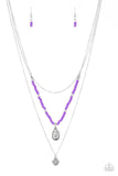 Mild Wild - Purple Necklace - Paparazzi Accessories Necklace Bedazzle Me Pretty Mobile Fashion Boutique