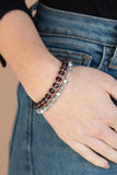 Millennial Grandeur - Purple Bracelet - Paparazzi Accessories Bracelet Bedazzle Me Pretty Mobile Fashion Boutique