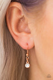 Million Dollar Drop - Copper Necklace - Paparazzi Accessories Necklace Bedazzle Me Pretty Mobile Fashion Boutique