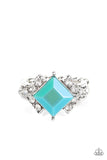 Mind-Blowing Brilliance - Blue Ring - Paparazzi Accessories Ring Bedazzle Me Pretty Mobile Fashion Boutique