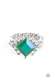 Mind-Blowing Brilliance - Green Ring - Paparazzi Accessories Ring Bedazzle Me Pretty Mobile Fashion Boutique