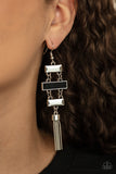Mind, Body, and SEOUL - Black Earrings - Paparazzi Accessories Earrings Bedazzle Me Pretty Mobile Fashion Boutique