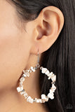 Mineral Mantra - White Earrings - Paparazzi Accessories Earrings Bedazzle Me Pretty Mobile Fashion Boutique