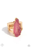 Mineral Masterpiece - Pink Ring - Paparazzi Accessories Ring Bedazzle Me Pretty Mobile Fashion Boutique