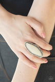 Mineral Mine - White Ring - Paparazzi Accessories Ring Bedazzle Me Pretty Mobile Fashion Boutique