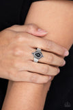 Mineral Minimalist - Black Ring - Paparazzi Accessories Ring Bedazzle Me Pretty Mobile Fashion Boutique