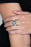 Mineral Minimalist - Blue Ring - Paparazzi Accessories Ring Bedazzle Me Pretty Mobile Fashion Boutique
