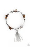 Mineral Mosaic - Brown Bracelet - Paparazzi Accessories Bracelet Bedazzle Me Pretty Mobile Fashion Boutique