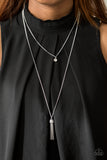 Minimal Millennial - White Necklace - Paparazzi Accessories Necklace Bedazzle Me Pretty Mobile Fashion Boutique