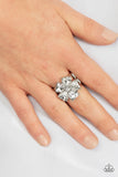 Minnesota Magic - White Ring - Paparazzi Accessories Ring Bedazzle Me Pretty Mobile Fashion Boutique