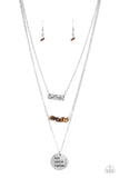 Miracle Mountains - Brown Necklace - Paparazzi Accessories Necklace Bedazzle Me Pretty Mobile Fashion Boutique