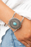 Mirage Magnificence - Blue Bracelet - Paparazzi Accessories Bracelet Bedazzle Me Pretty Mobile Fashion Boutique