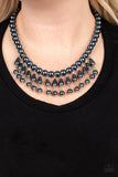 Miss Majestic - Blue Necklace - Paparazzi Accessories Necklace Bedazzle Me Pretty Mobile Fashion Boutique