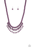 Miss Majestic - Purple Necklace - Paparazzi Accessories Necklace Bedazzle Me Pretty Mobile Fashion Boutique
