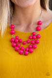 Miss Pop-YOU-larity - Pink Necklace - Paparazzi Accessories Necklace Bedazzle Me Pretty Mobile Fashion Boutique