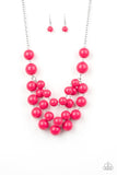 Miss Pop-YOU-larity - Pink Necklace - Paparazzi Accessories Necklace Bedazzle Me Pretty Mobile Fashion Boutique