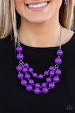 Miss Pop-YOU-larity - Purple Necklace - Paparazzi Accessories Necklace Bedazzle Me Pretty Mobile Fashion Boutique