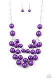 Miss Pop-YOU-larity - Purple Necklace - Paparazzi Accessories Necklace Bedazzle Me Pretty Mobile Fashion Boutique