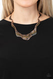 Mixed Metal Mecca - Copper Necklace - Paparazzi Accessories Necklace Bedazzle Me Pretty Mobile Fashion Boutique