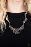 Mixed Metal Mecca - Silver Necklace - Paparazzi Accessories Necklace Bedazzle Me Pretty Mobile Fashion Boutique