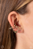 Mobile Maven - Brass Cuff Earrings - Paparazzi Accessories Post Earrings Bedazzle Me Pretty Mobile Fashion Boutique