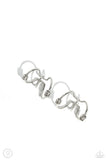 Mobile Maven - Silver Cuff Earrings - Paparazzi Accessories Post Earrings Bedazzle Me Pretty Mobile Fashion Boutique